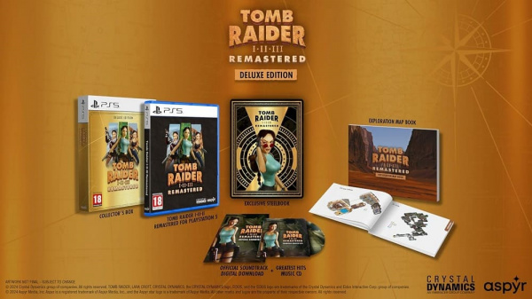 Tomb Raider I-III (1-3) Remastered Starring Lara Croft - Deluxe Edition (PS5, русская версия) - интернет-магазин GameShock г. Челябинск