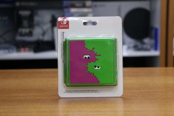Кейс-футляр для хранения 12 картриджей (игр) "Splatoon" (NSW-038U) Зеленый (Switch) - интернет-магазин GameShock г. Челябинск