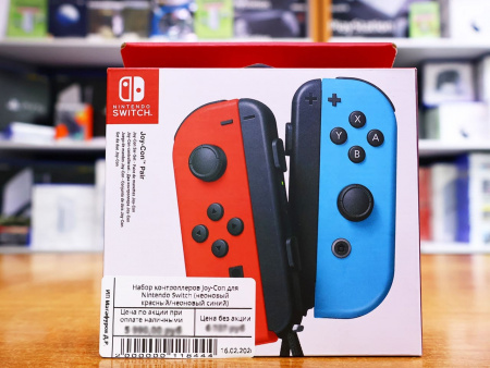Набор контроллеров Joy-Con для Nintendo Switch (неоновый красный/неоновый синий) - интернет-магазин GameShock г. Челябинск