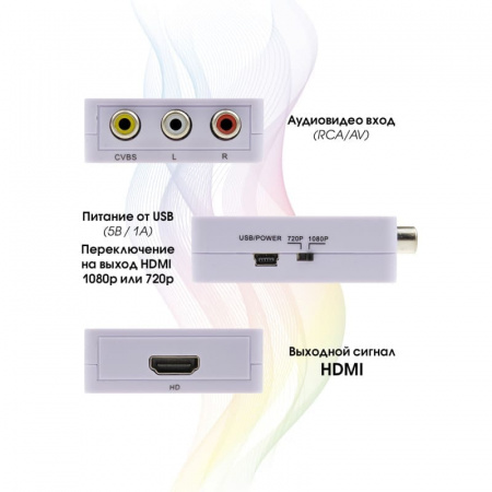Конвертер белый AV(RCA)-HDMI UP Scaler 1080p - интернет-магазин GameShock г. Челябинск Конвертер белый AV(RCA)-HDMI UP Scaler 1080p - интернет-магазин GameShock г. Челябинск