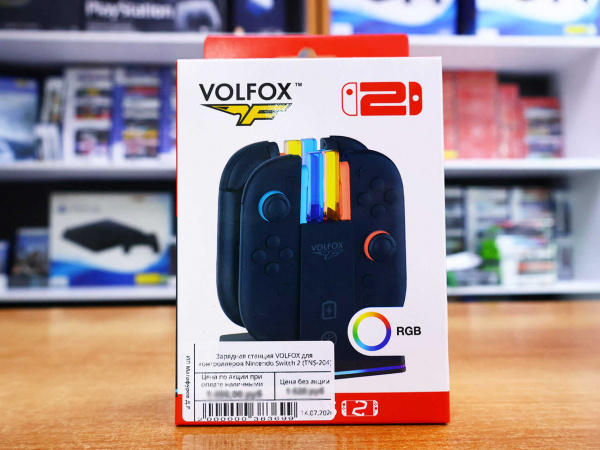 Зарядная станция VOLFOX для контроллеров Nintendo Switch 2 (TNS-204) - интернет-магазин GameShock г. Челябинск Зарядная станция VOLFOX для контроллеров Nintendo Switch 2 (TNS-204) - интернет-магазин GameShock г. Челябинск