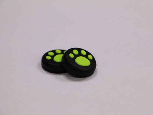 Накладки (насадки) на стики Joy Con для Nintendo Switch/Lite/Oled - Cat Paw green (2шт) - интернет-магазин GameShock г. Челябинск