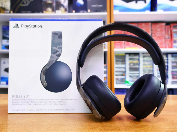 Гарнитура беспроводная Sony PlayStation PULSE 3D wireless headset Grey Camouflage (CFI-ZWH1) (PS5) (БУ) - интернет-магазин GameShock г. Челябинск