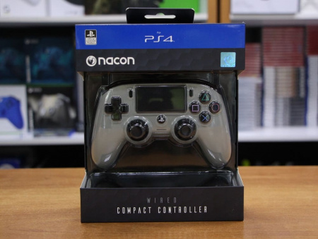 Геймпад проводной Nacon Wired Compact (PS4, PC) серый - интернет-магазин GameShock г. Челябинск