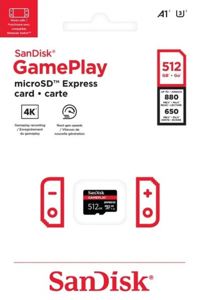 Карта памяти microSD Express SanDisk GamePlay – 512GB для Nintendo Switch 2 [БУ] - интернет-магазин GameShock г. Челябинск