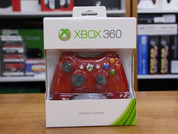 Джойстик беспроводной Xbox 360 Slim красный (Red) - интернет-магазин GameShock г. Челябинск