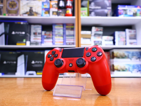 Геймпад Sony Playstation PS4 DualShock 4 v2 Magma Red (CUH-ZCT2E) [БУ] - интернет-магазин GameShock г. Челябинск