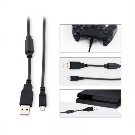 Кабель (провод-шнур) Data Cable Micro USB с фильтром для геймпадов PS4/XBOX One (TP4-813), 1.8м - интернет-магазин GameShock г. Челябинск Кабель (провод-шнур) Data Cable Micro USB с фильтром для геймпадов PS4/XBOX One (TP4-813), 1.8м - интернет-магазин GameShock г. Челябинск
