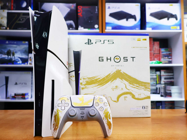 Игровая приставка Sony PlayStation 5 Slim 1Tb Ghost of Yotei Gold Limited Edition с приводом (БУ) - интернет-магазин GameShock г. Челябинск Игровая приставка Sony PlayStation 5 Slim 1Tb Ghost of Yotei Gold Limited Edition с приводом (БУ) - интернет-магазин GameShock г. Челябинск
