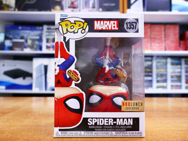Фигурка Funko POP! Marvel: Spider Man with Hotdog (Exc) 1357 - интернет-магазин GameShock г. Челябинск