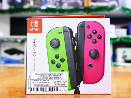 Набор контроллеров Joy-Con для Nintendo Switch (Неоновый зеленый/Неоновый розовый) - интернет-магазин GameShock г. Челябинск