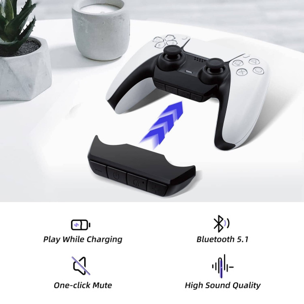 Беспроводной аудио адаптер Ultra Mini Bluetooth HONCAM для геймпада DualSense (PS5) управление гарнитурой (HC-S37X5) - интернет-магазин GameShock г. Челябинск