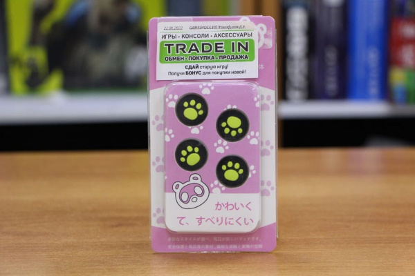 Премиум накладки на стики для Nintendo Switch/Lite/Oled - Cat Paw green - интернет-магазин GameShock г. Челябинск