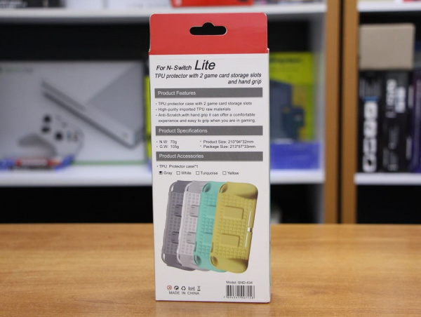 Силиконовый защитный чехол накладка Silicon Case для Nintendo Switch Lite - Прозрачный темный - интернет-магазин GameShock г. Челябинск