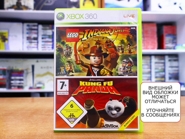 Lego Indiana Jones + Kung Fu Panda (Xbox 360, АНГЛ, БУ) - интернет-магазин GameShock г. Челябинск