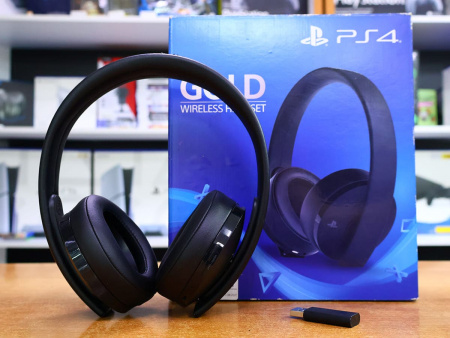 Гарнитура беспроводная Gold Wireless Headset для PS4 [БУ] - интернет-магазин GameShock г. Челябинск