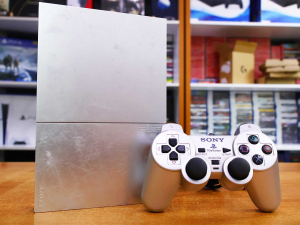 Sony Playstation 2 Silver Slim (БУ) - интернет-магазин GameShock г. Челябинск