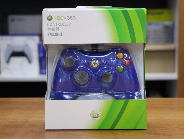 Джойстик проводной Xbox 360 Wired Controller (Blue) Синий - интернет-магазин GameShock г. Челябинск