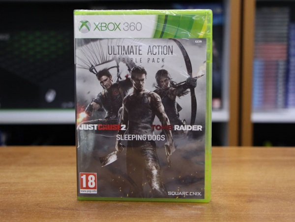 Ultimate Action Triple Pack (Just Cause 2, Sleeping Dogs, Tomb Raider) [Xbox 360, английская версия] - интернет-магазин GameShock г. Челябинск