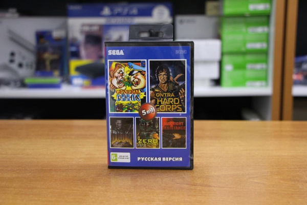 Картридж (16 бит) cборник игр 5в1 "AB-5001" CONTRA / DOOM TROOPERS /ZERO TOLERANCE /GENERAL CH+. для Сеги - интернет-магазин GameShock г. Челябинск